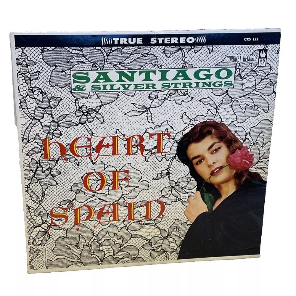 Santiago And His Silver Strings Heart Of Spain (Vinyl, 1961) Coronet CXS-123 Goo